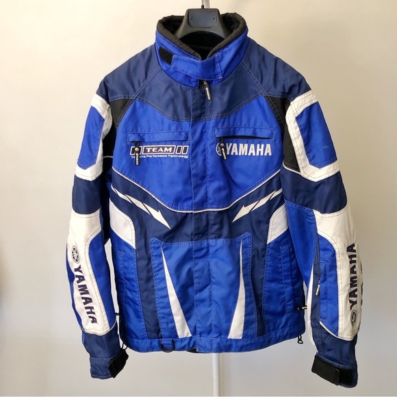 YAMAHA Motorcycle Blue & White Jacket with Removable Inner Liner Medium - Large - Picture 2 of 16